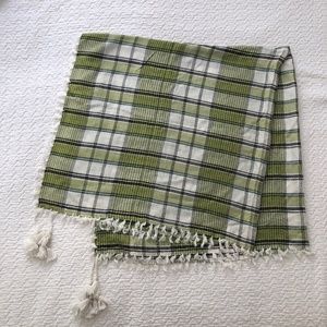 Light green and cream summer scarf